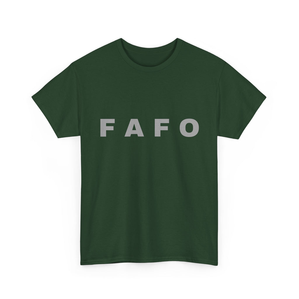 FAFO Minimalist Graphic Tee — Bold Block Letter Shirt