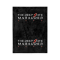 The Deep State Marauder Velveteen Microfiber Blanket — Black Logo Throw for Fans