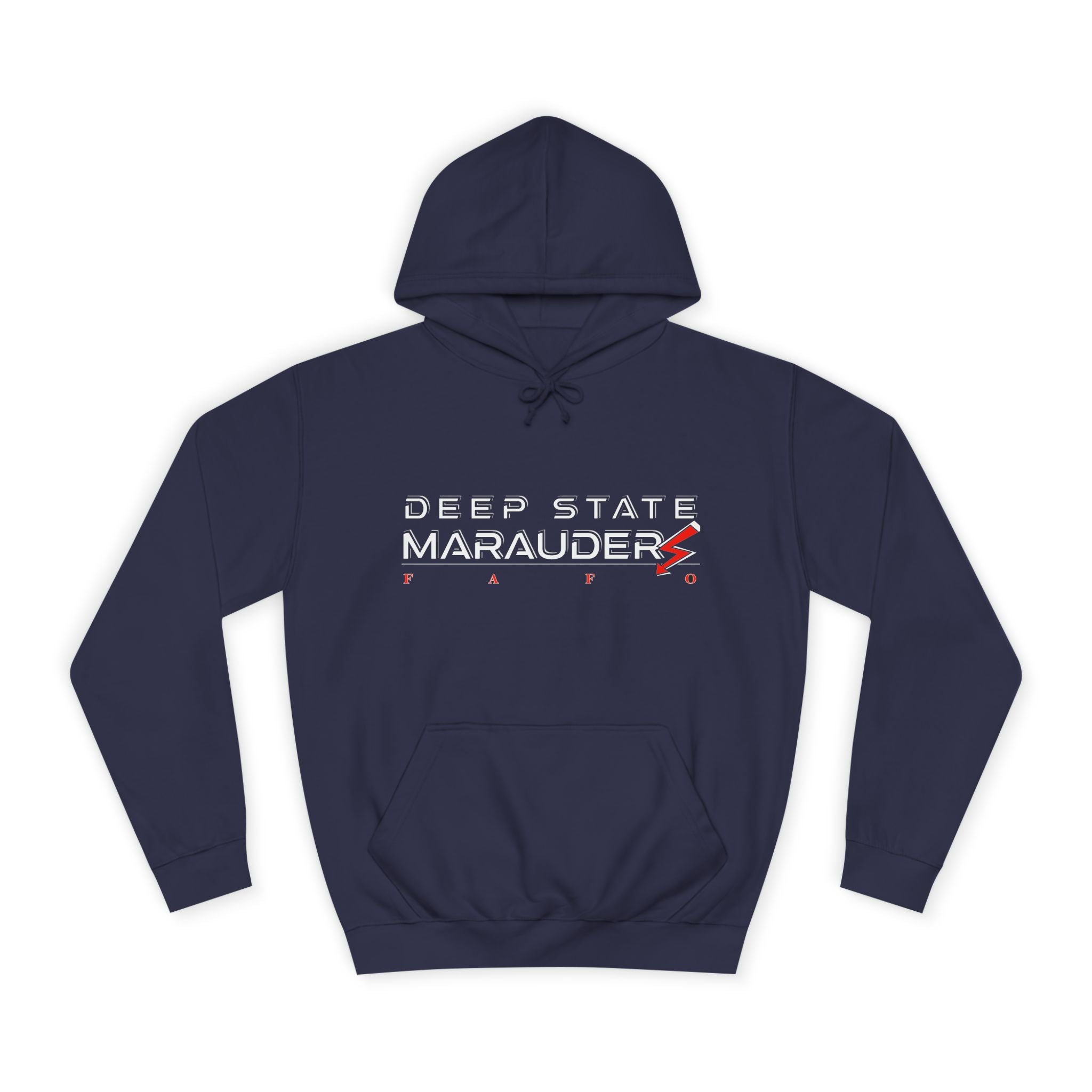 Deep State Marauders Hoodie — Retro Gaming Logo Pullover