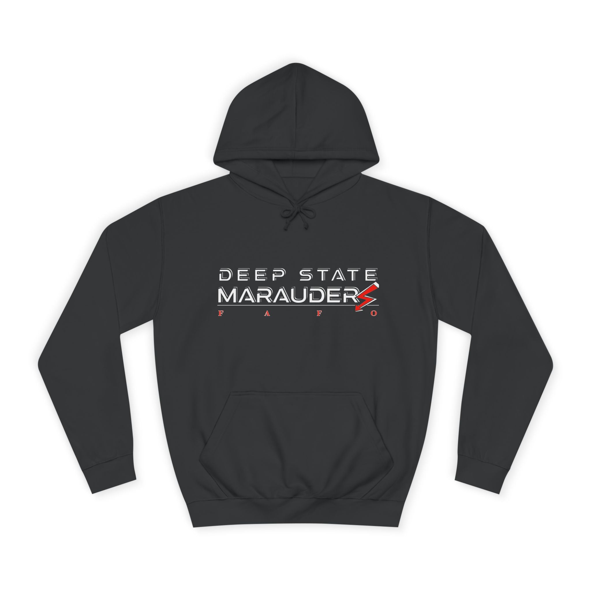 Deep State Marauders Hoodie — Retro Gaming Logo Pullover