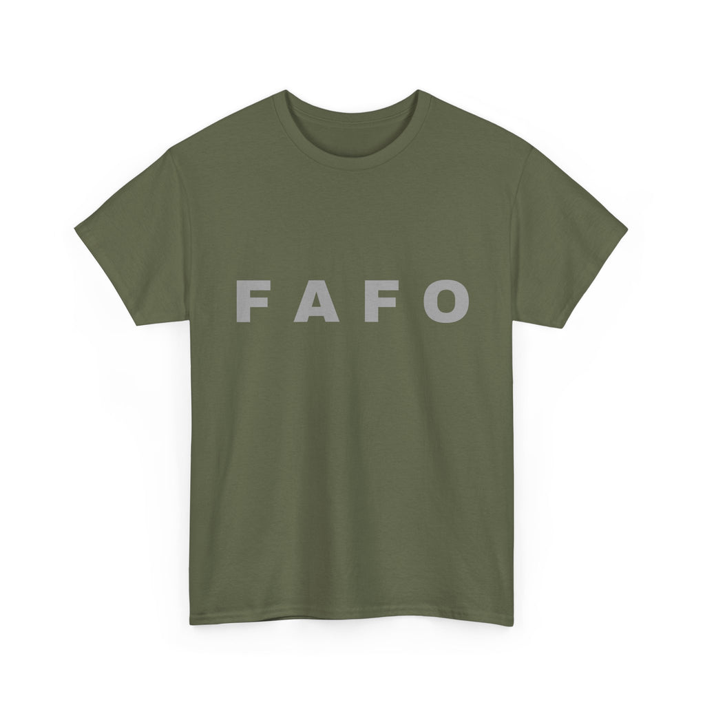 FAFO Minimalist Graphic Tee — Bold Block Letter Shirt