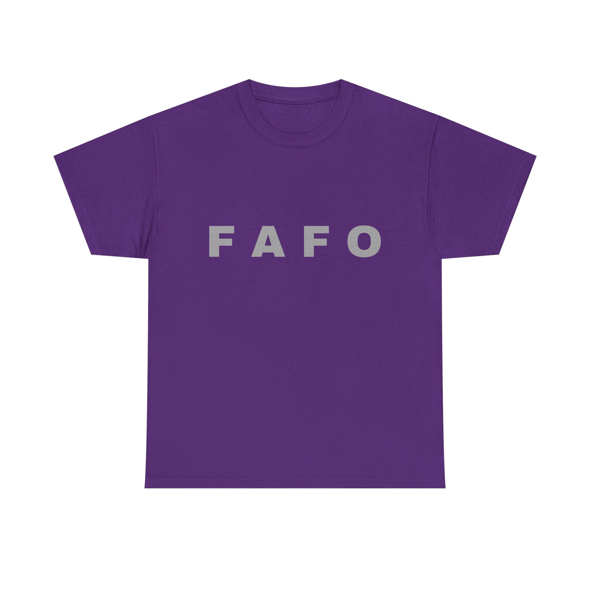 FAFO Minimalist Graphic Tee — Bold Block Letter Shirt