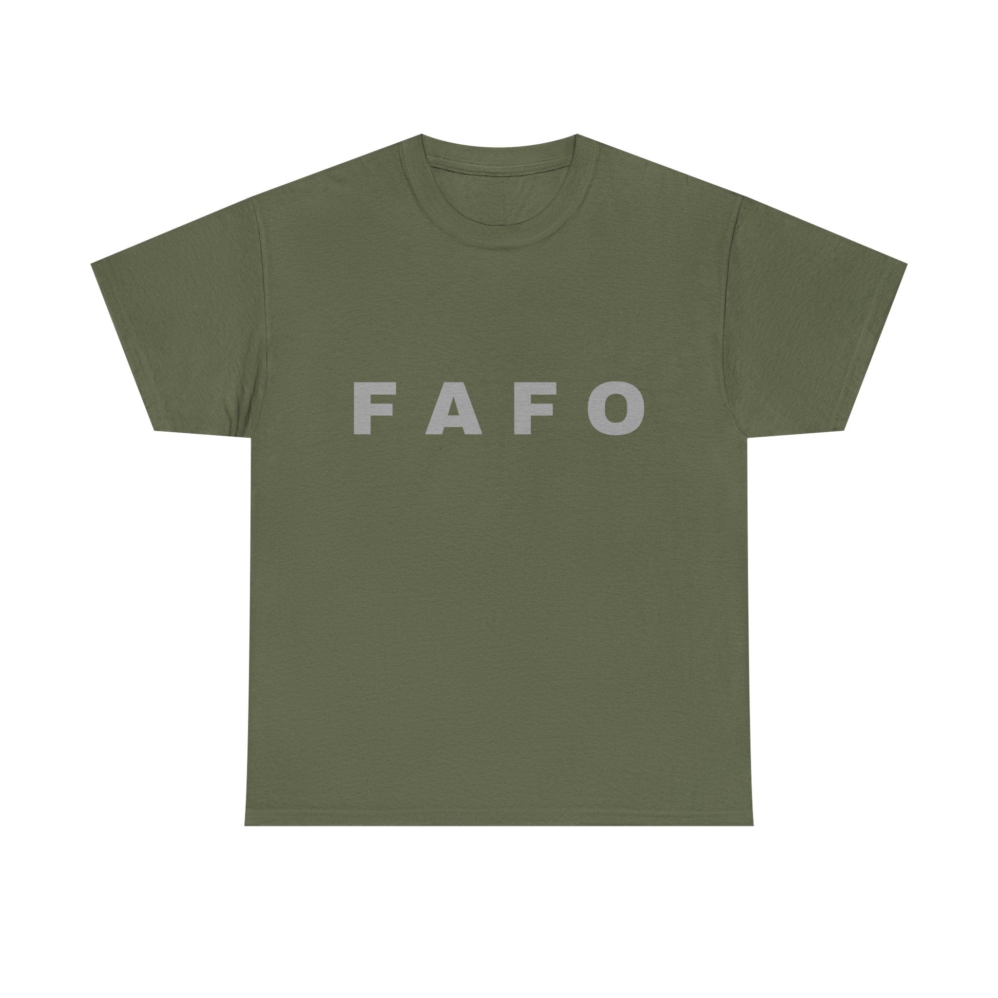 FAFO Minimalist Graphic Tee — Bold Block Letter Shirt