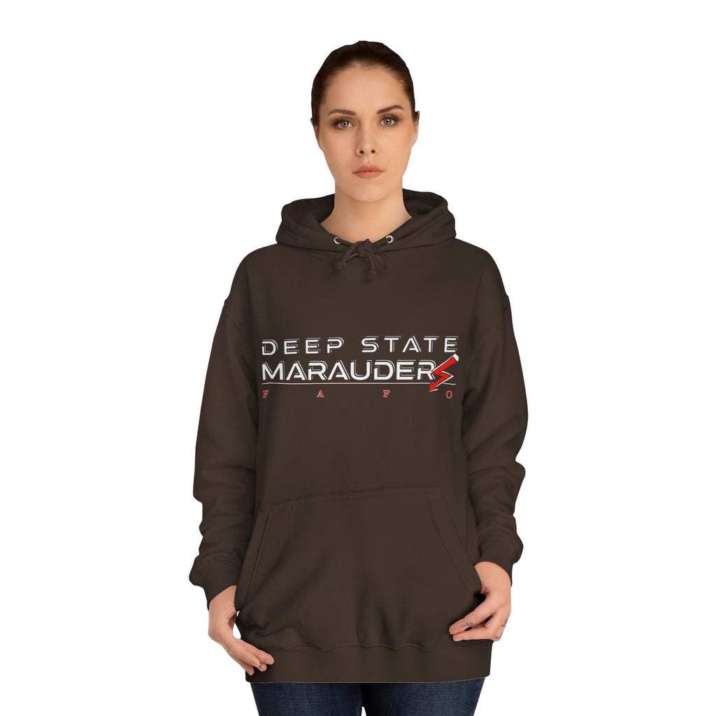 Deep State Marauders Hoodie — Retro Gaming Logo Pullover