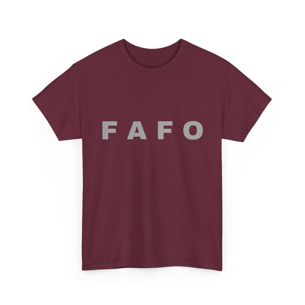 FAFO Minimalist Graphic Tee — Bold Block Letter Shirt