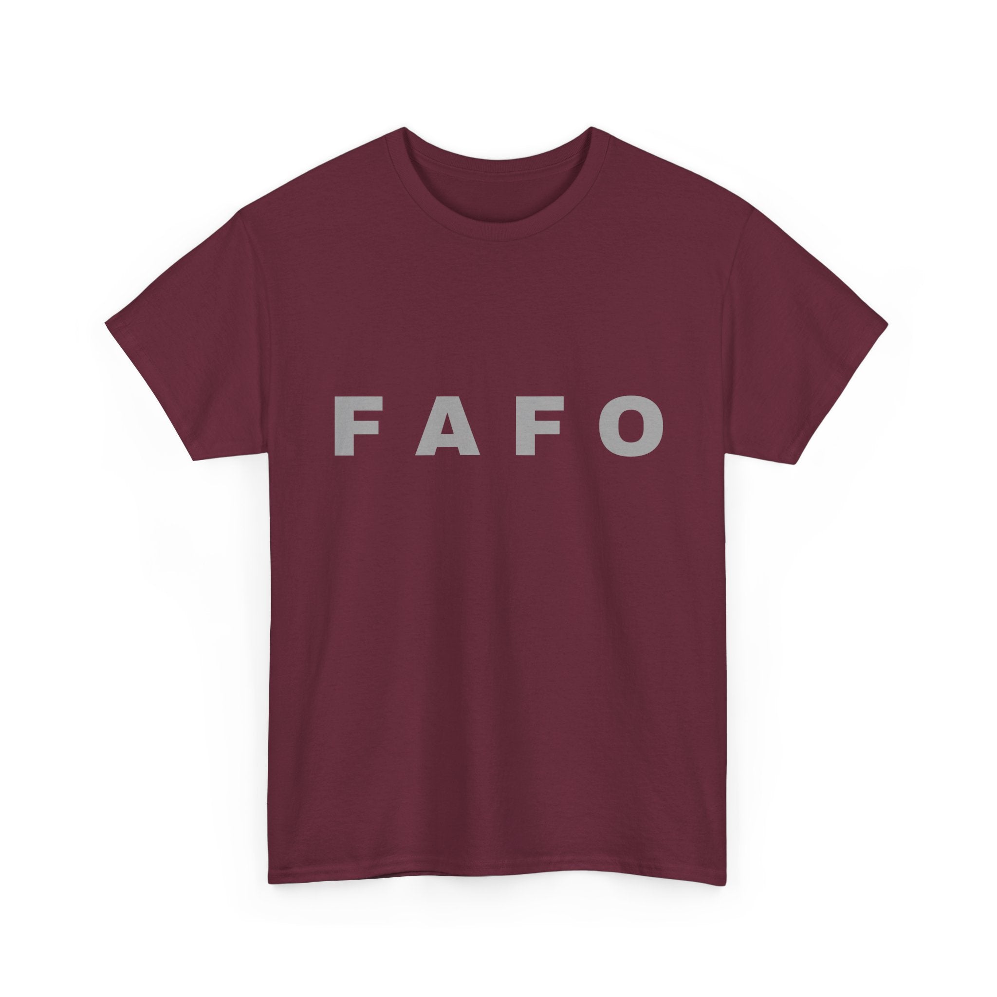 FAFO Minimalist Graphic Tee — Bold Block Letter Shirt