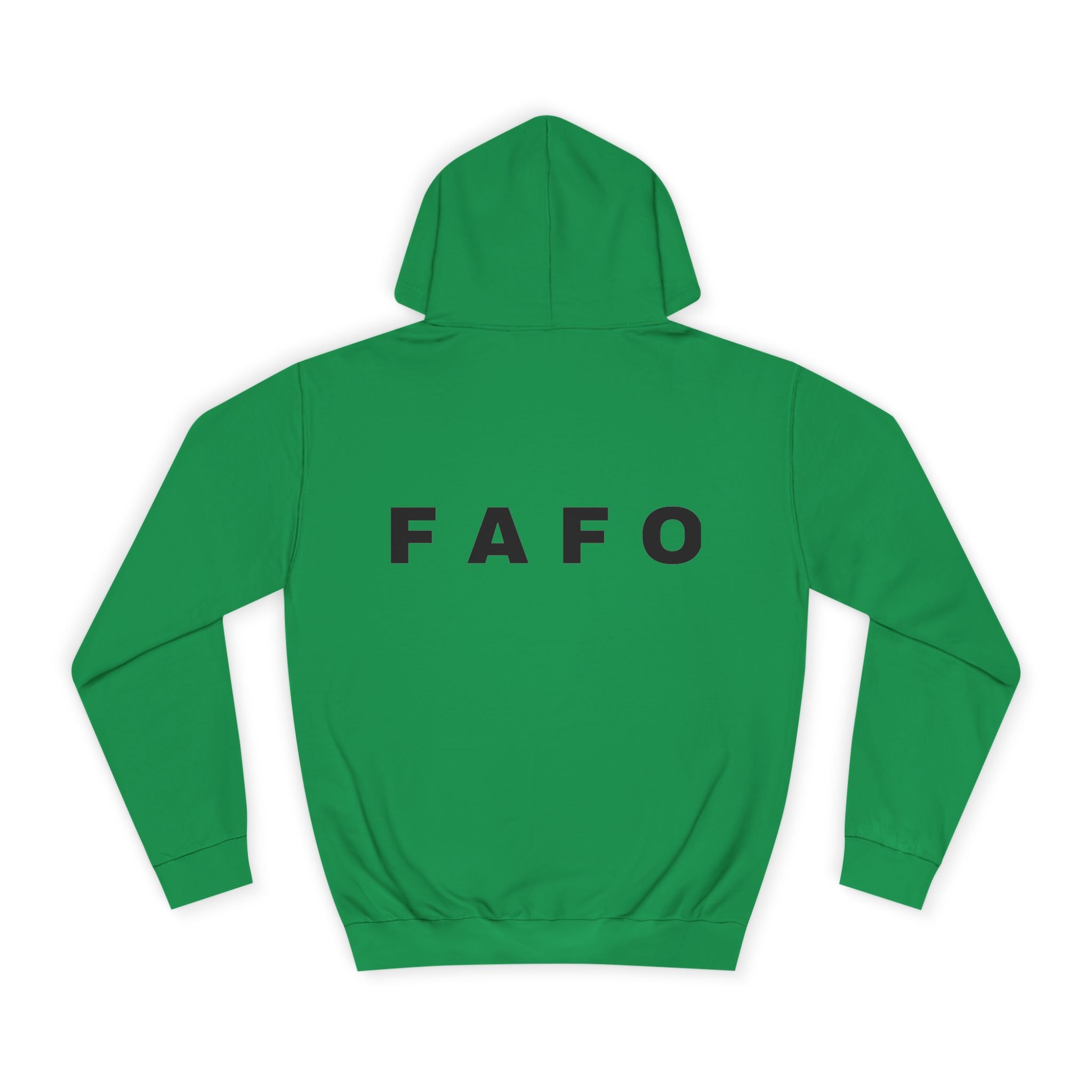 FAFO Hoodie — Minimal Text College-Style Pullover