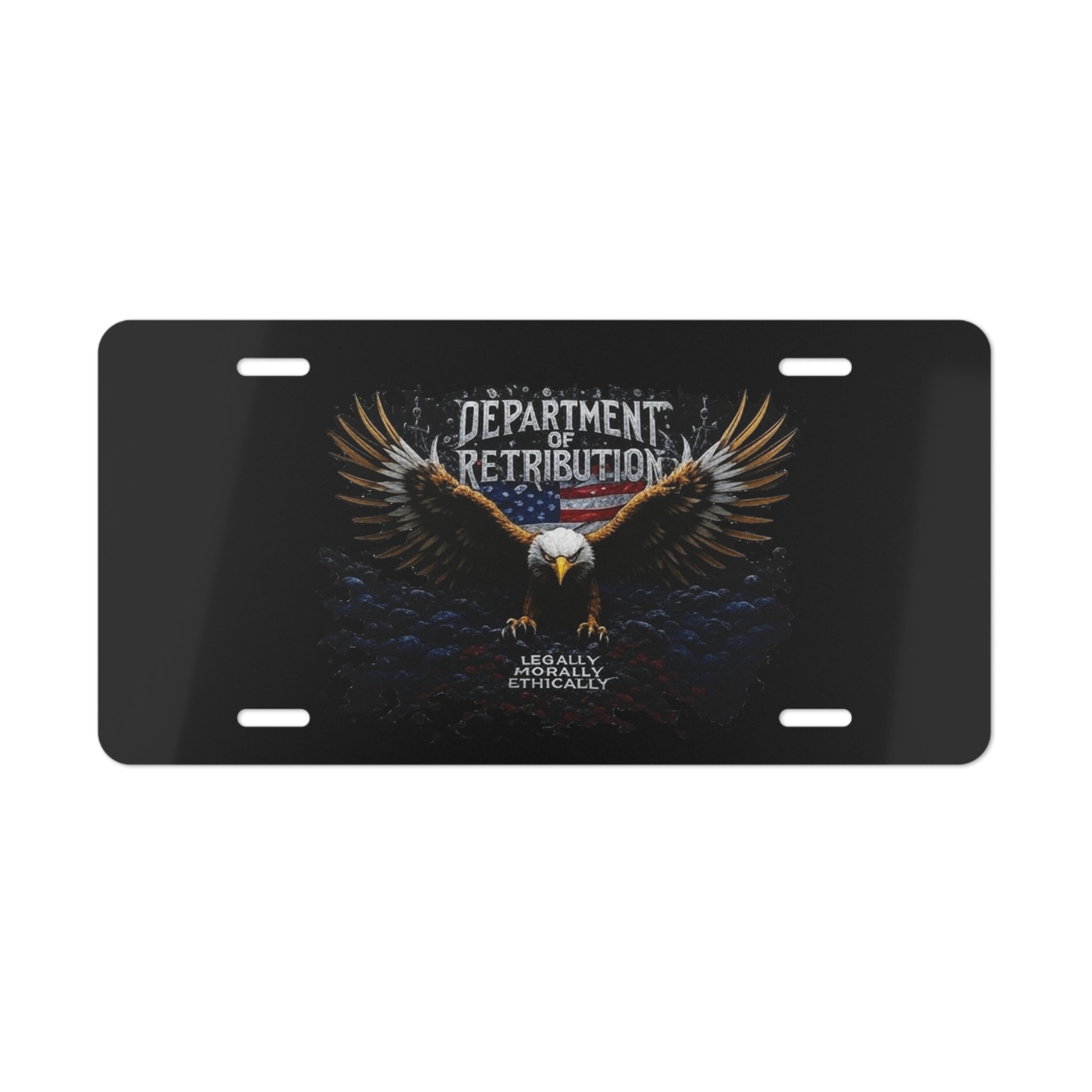 Vanity Plate - Department of Retribution Eagle License Plate