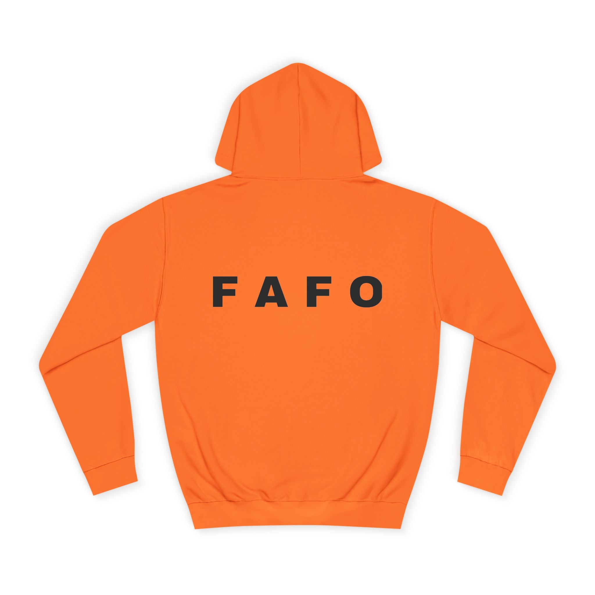 FAFO Hoodie — Minimal Text College-Style Pullover
