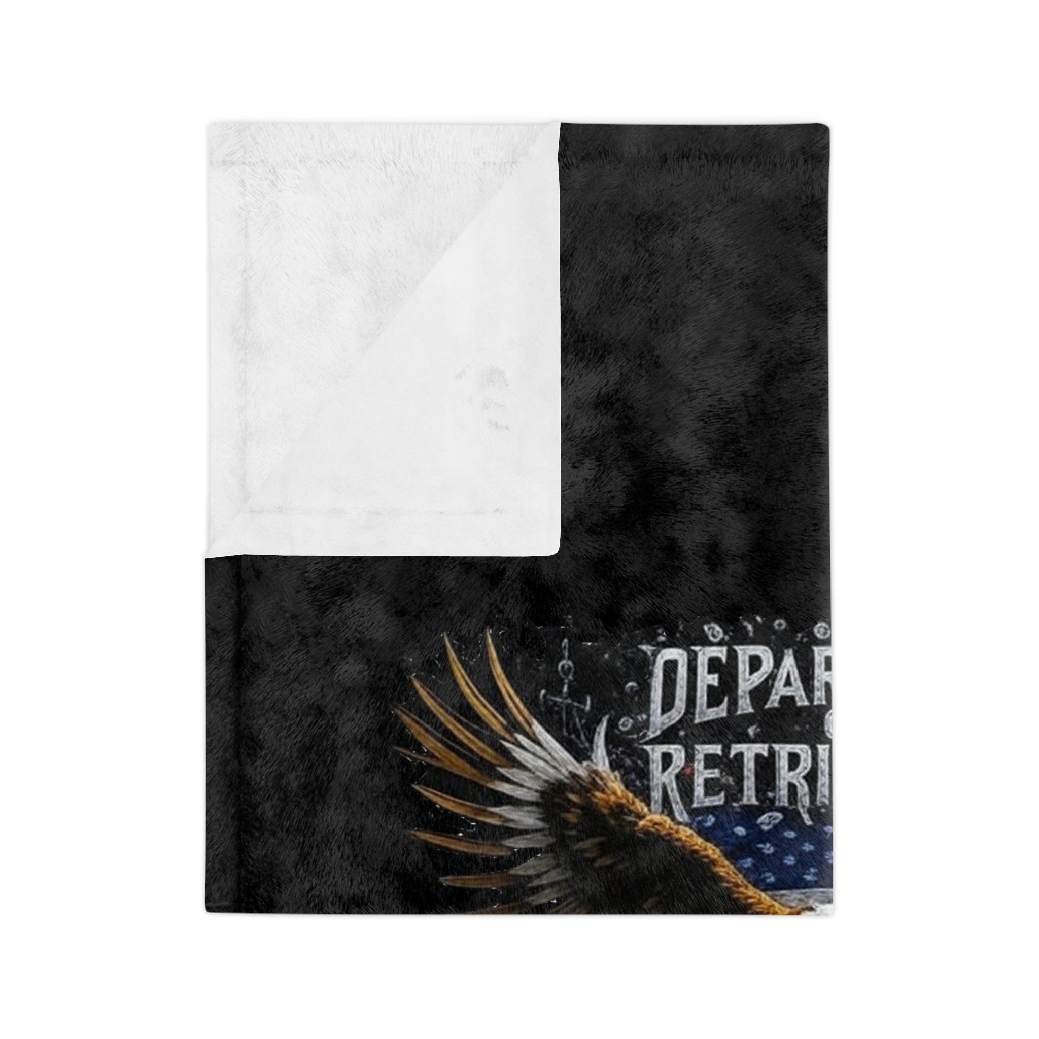 Velveteen Microfiber Blanket — "Department of Retribution" Patriotic Eagle Throw