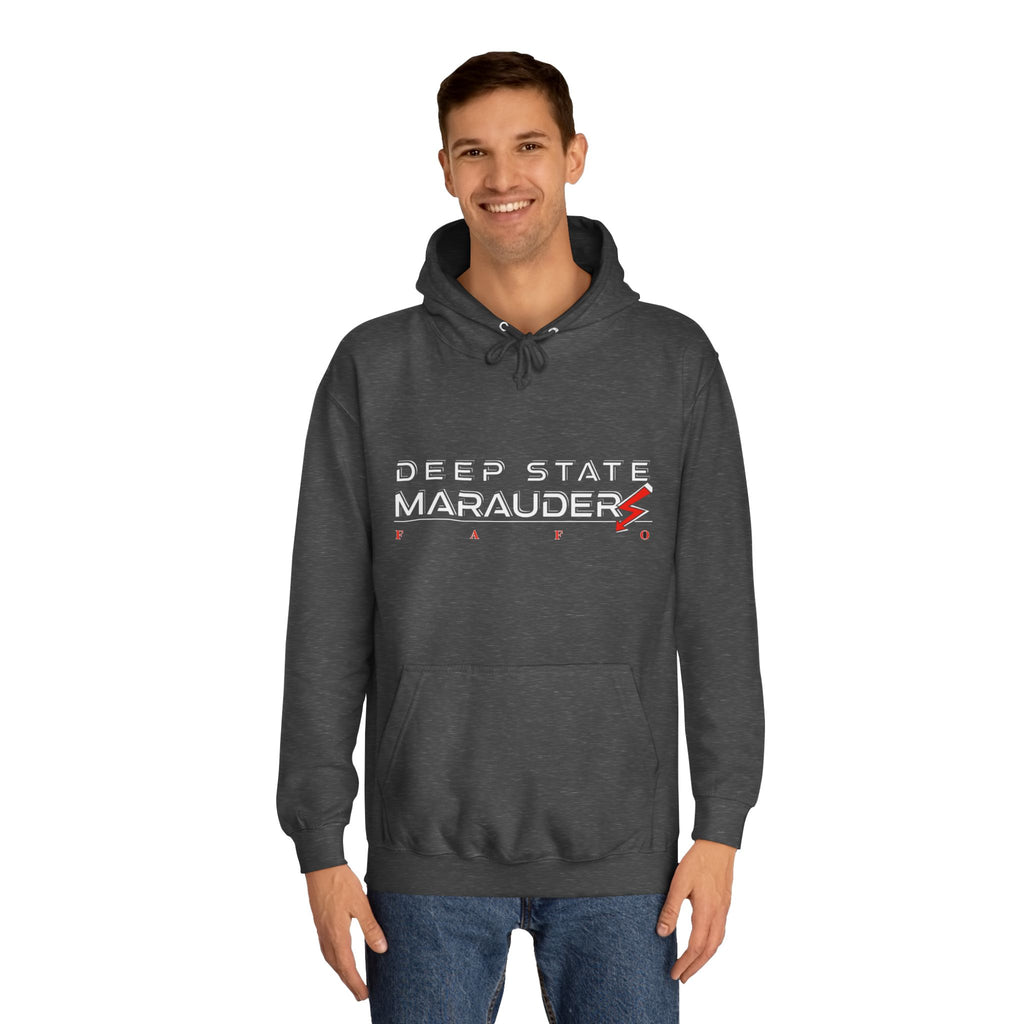 Deep State Marauders Hoodie — Retro Gaming Logo Pullover