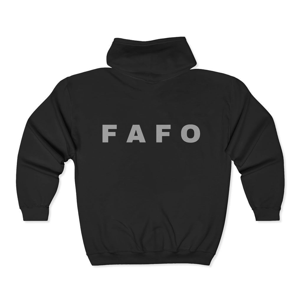 FAFO Zip Hoodie — Bold FAFO Graphic Full-Zip Hooded Sweatshirt