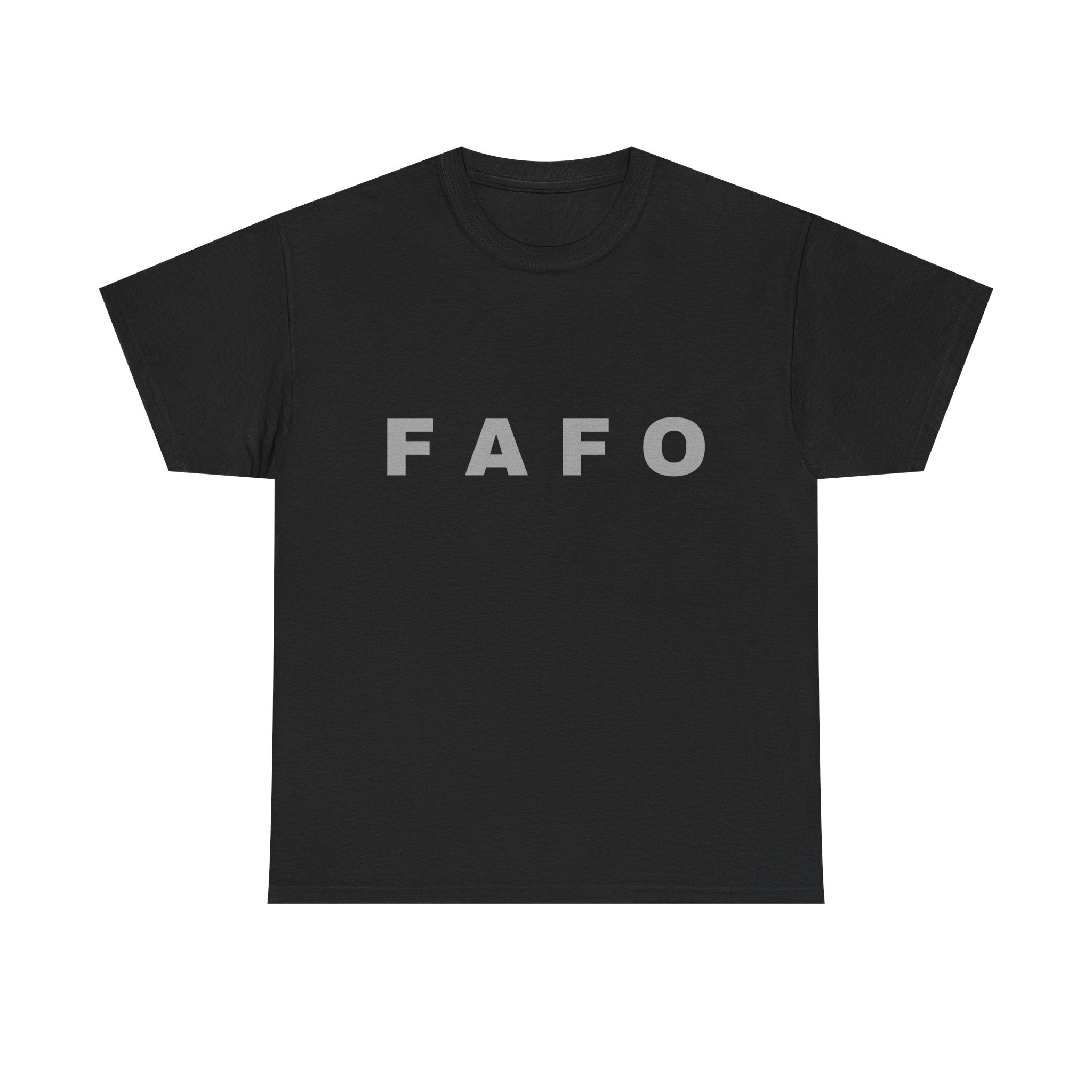 FAFO Minimalist Graphic Tee — Bold Block Letter Shirt