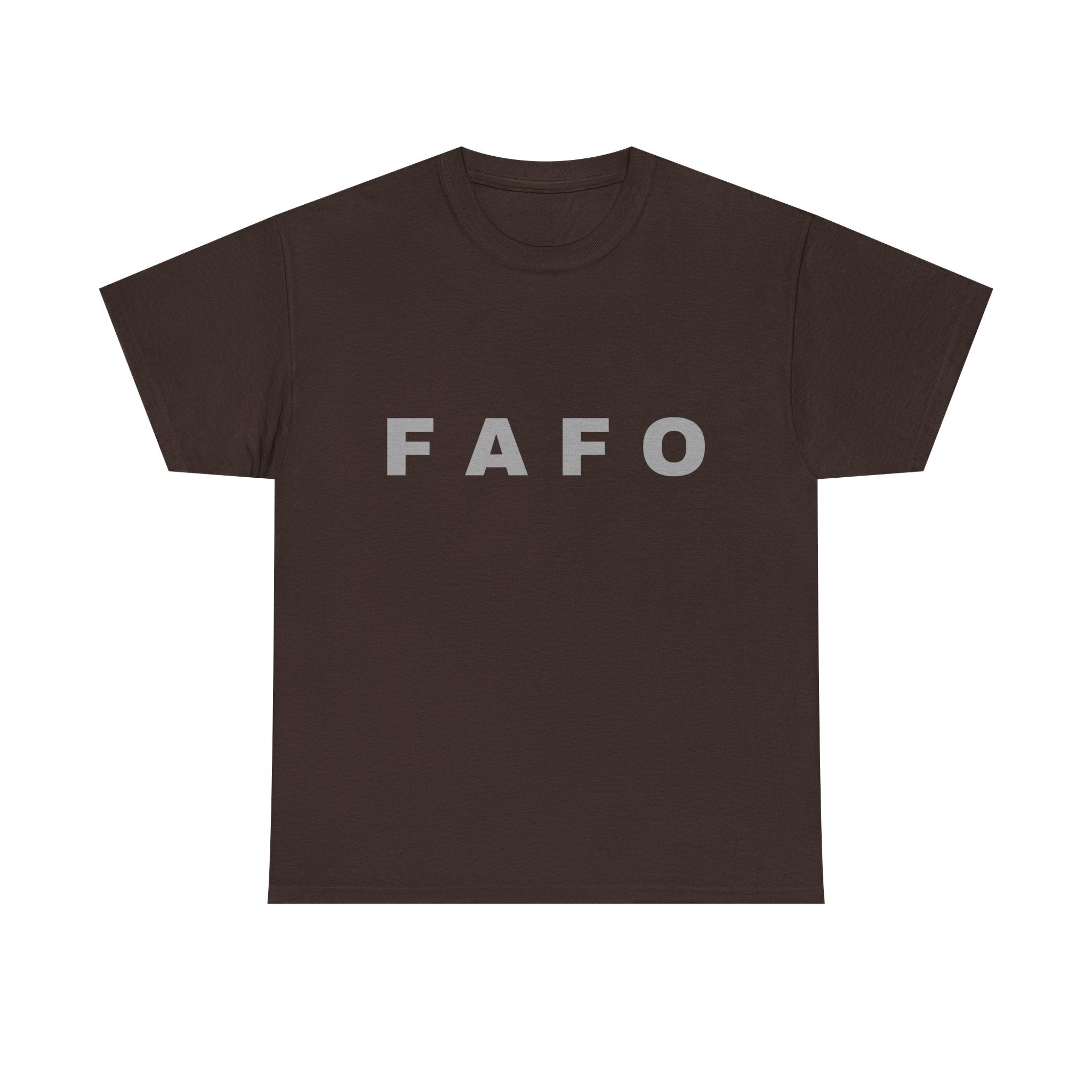 FAFO Minimalist Graphic Tee — Bold Block Letter Shirt