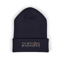 Embroidered 'Deep State Marauders' Cuffed Beanie - Distressed Patch Knit Hat