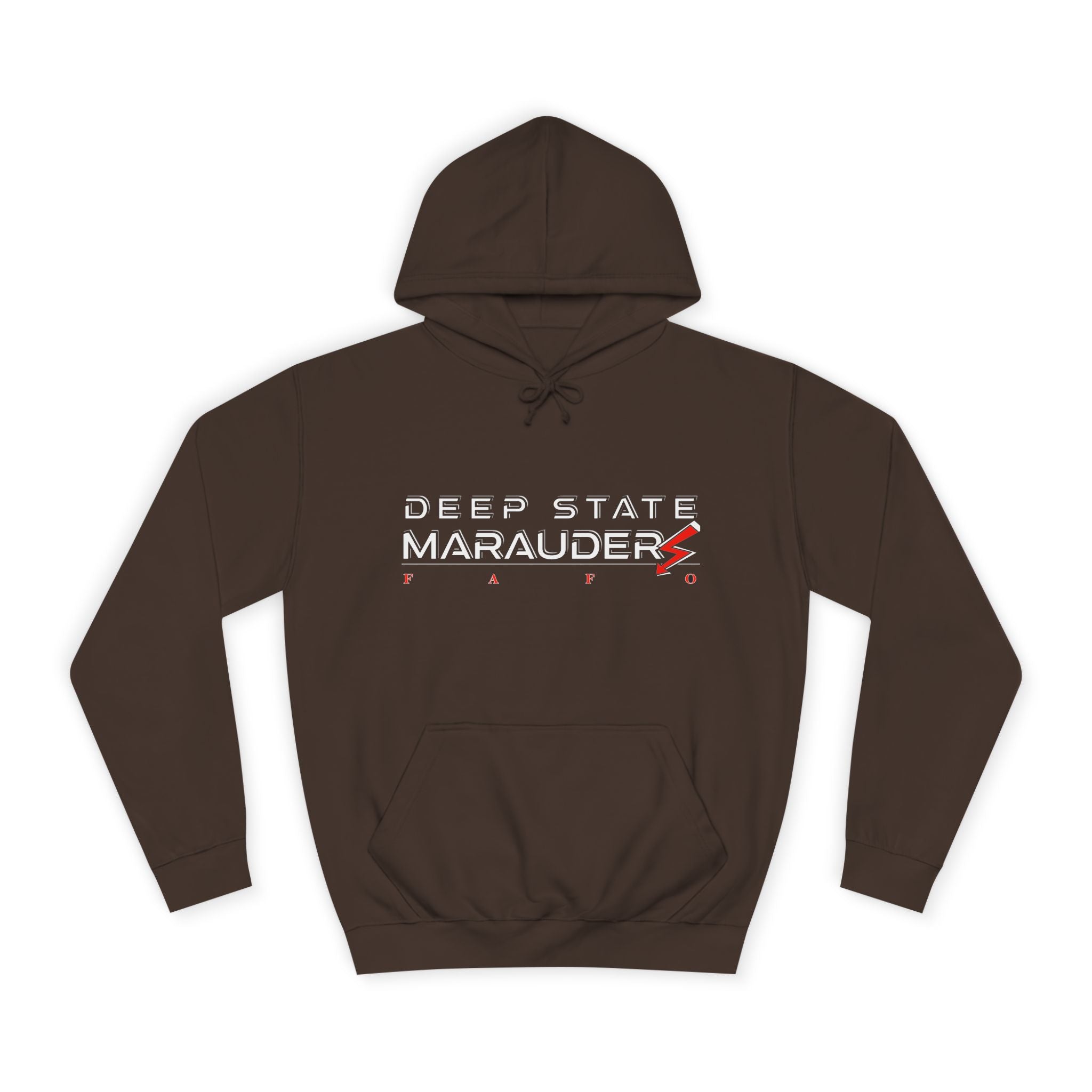 Deep State Marauders Hoodie — Retro Gaming Logo Pullover
