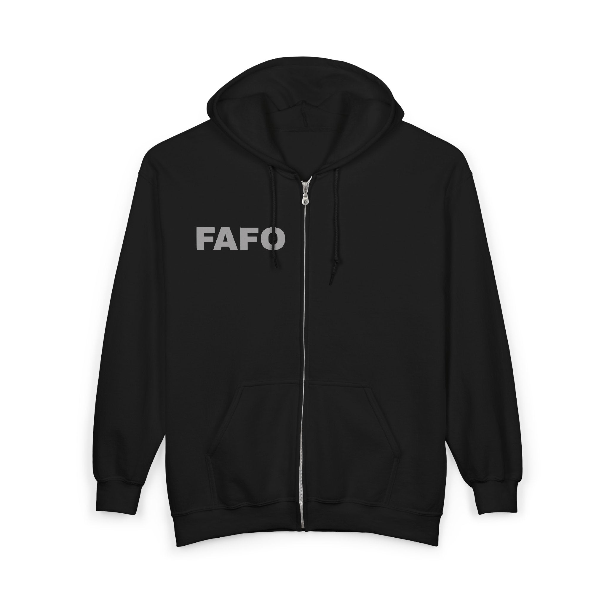 FAFO Zip Hoodie — Bold FAFO Graphic Full-Zip Hooded Sweatshirt