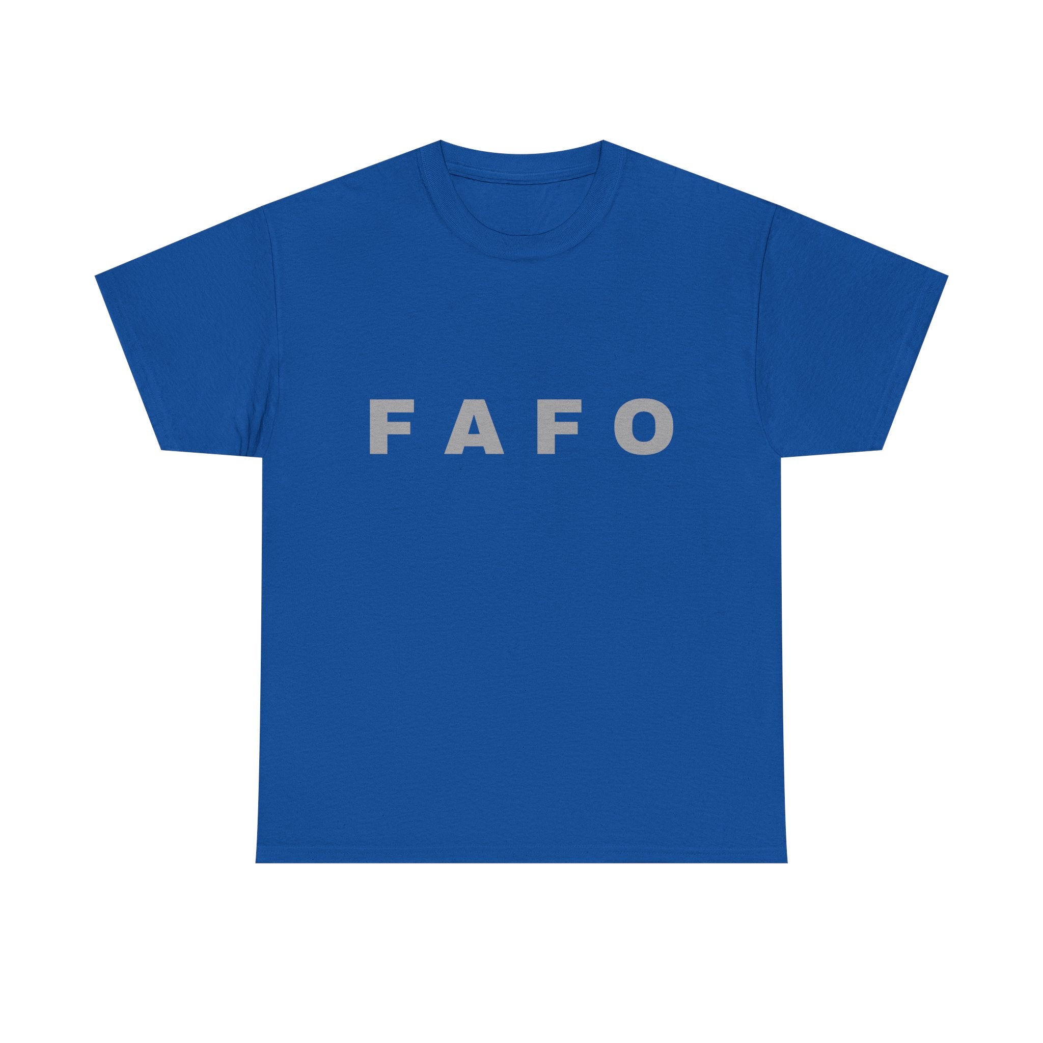 FAFO Minimalist Graphic Tee — Bold Block Letter Shirt