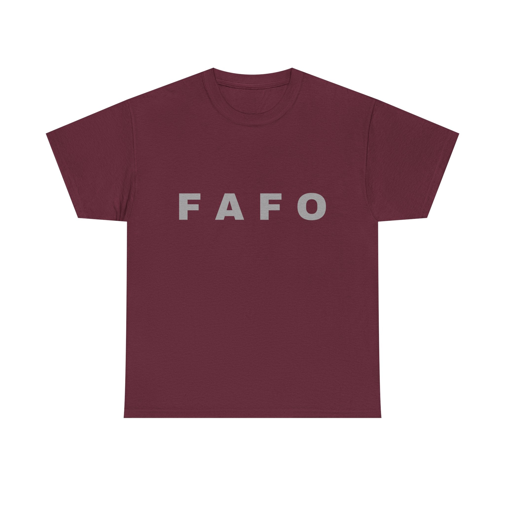 FAFO Minimalist Graphic Tee — Bold Block Letter Shirt