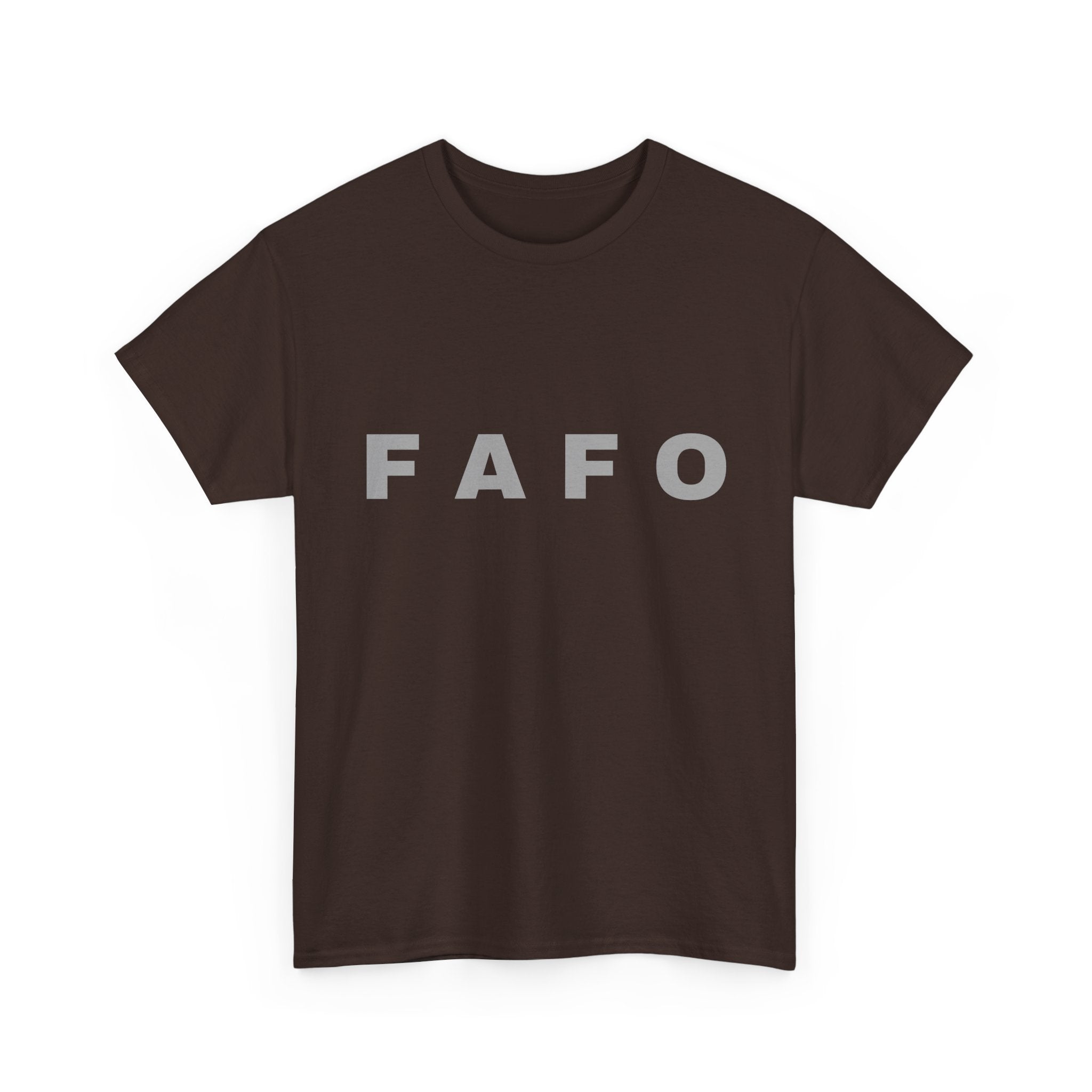 FAFO Minimalist Graphic Tee — Bold Block Letter Shirt