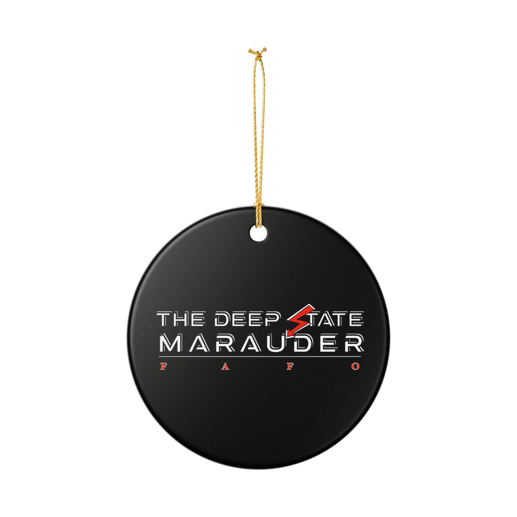 Deep State Marauder Ceramic Ornament — Political Logo Holiday Decoration