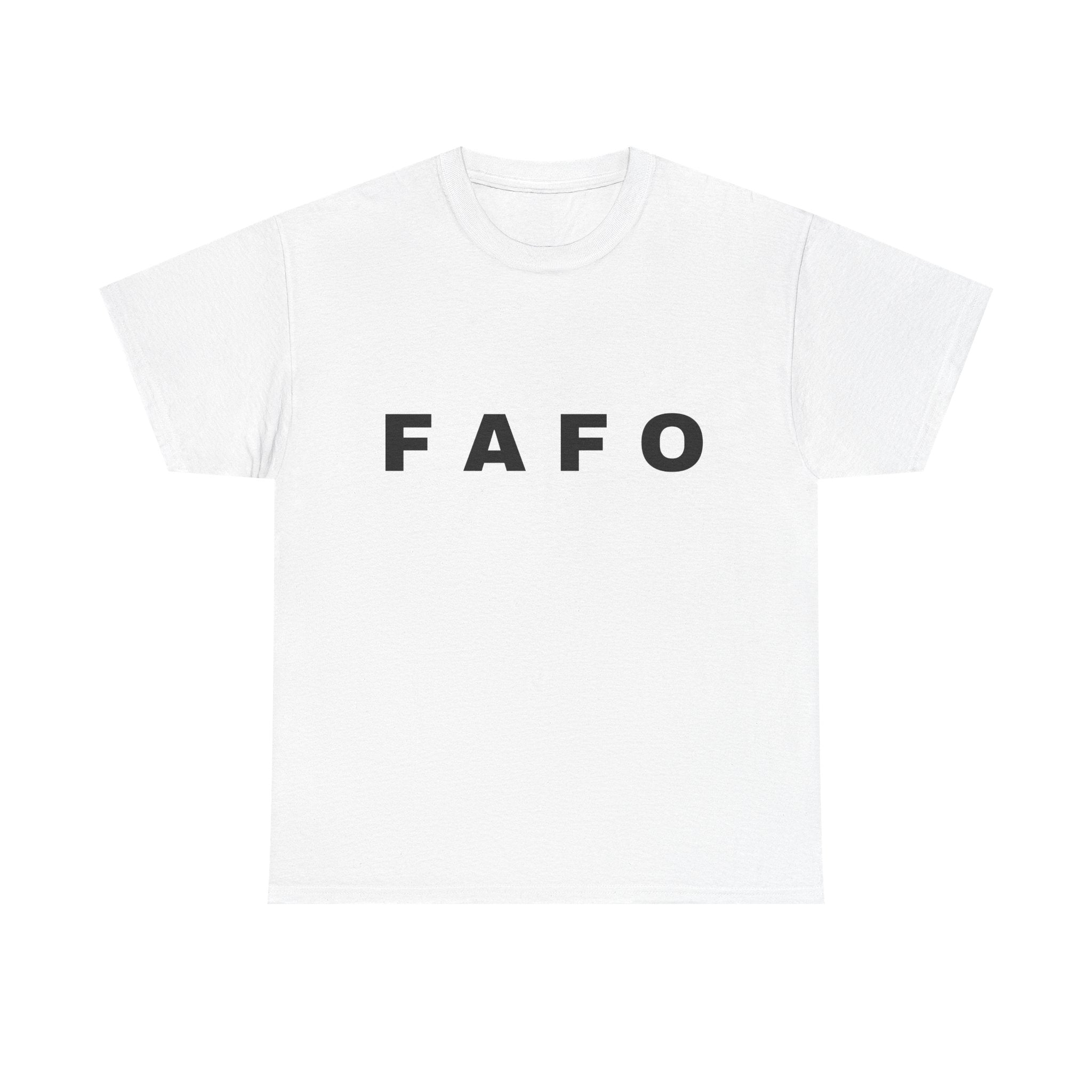 T‑Shirt — Minimal FAFO Graphic Tee (Bold Monogram)