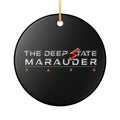 Deep State Marauder Ceramic Ornament — Political Logo Holiday Decoration