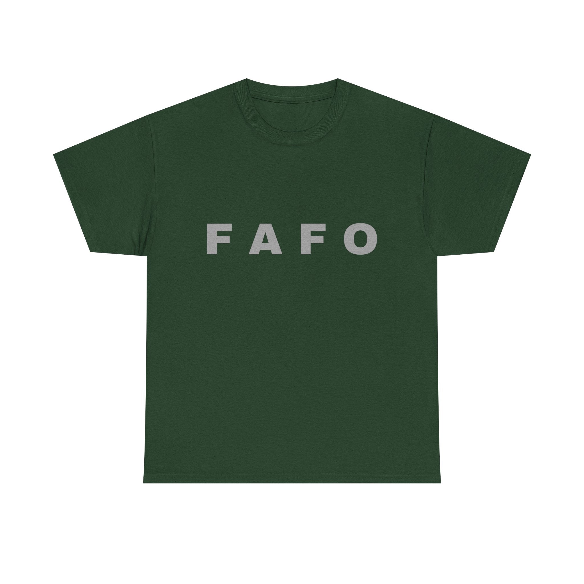 FAFO Minimalist Graphic Tee — Bold Block Letter Shirt
