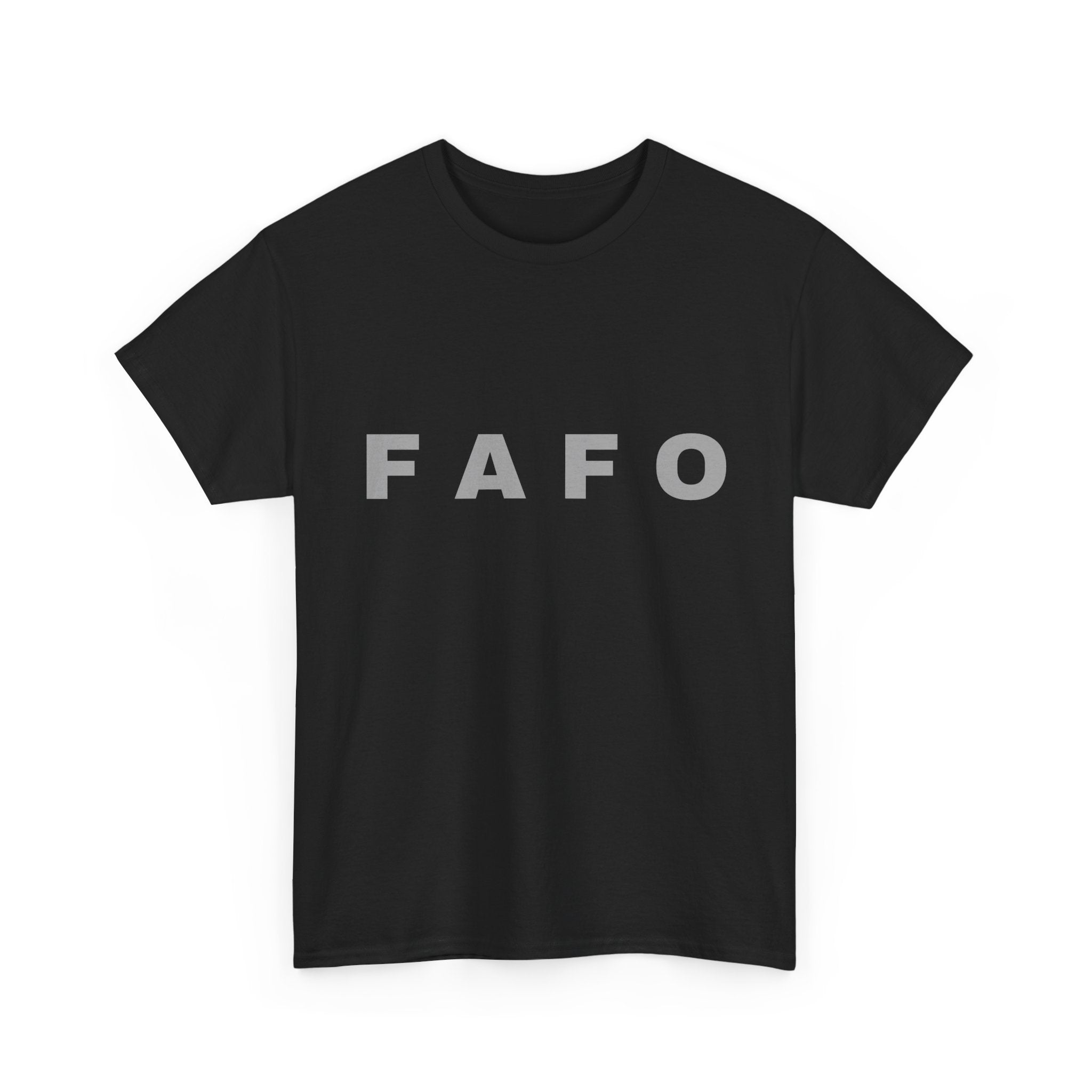 FAFO Minimalist Graphic Tee — Bold Block Letter Shirt