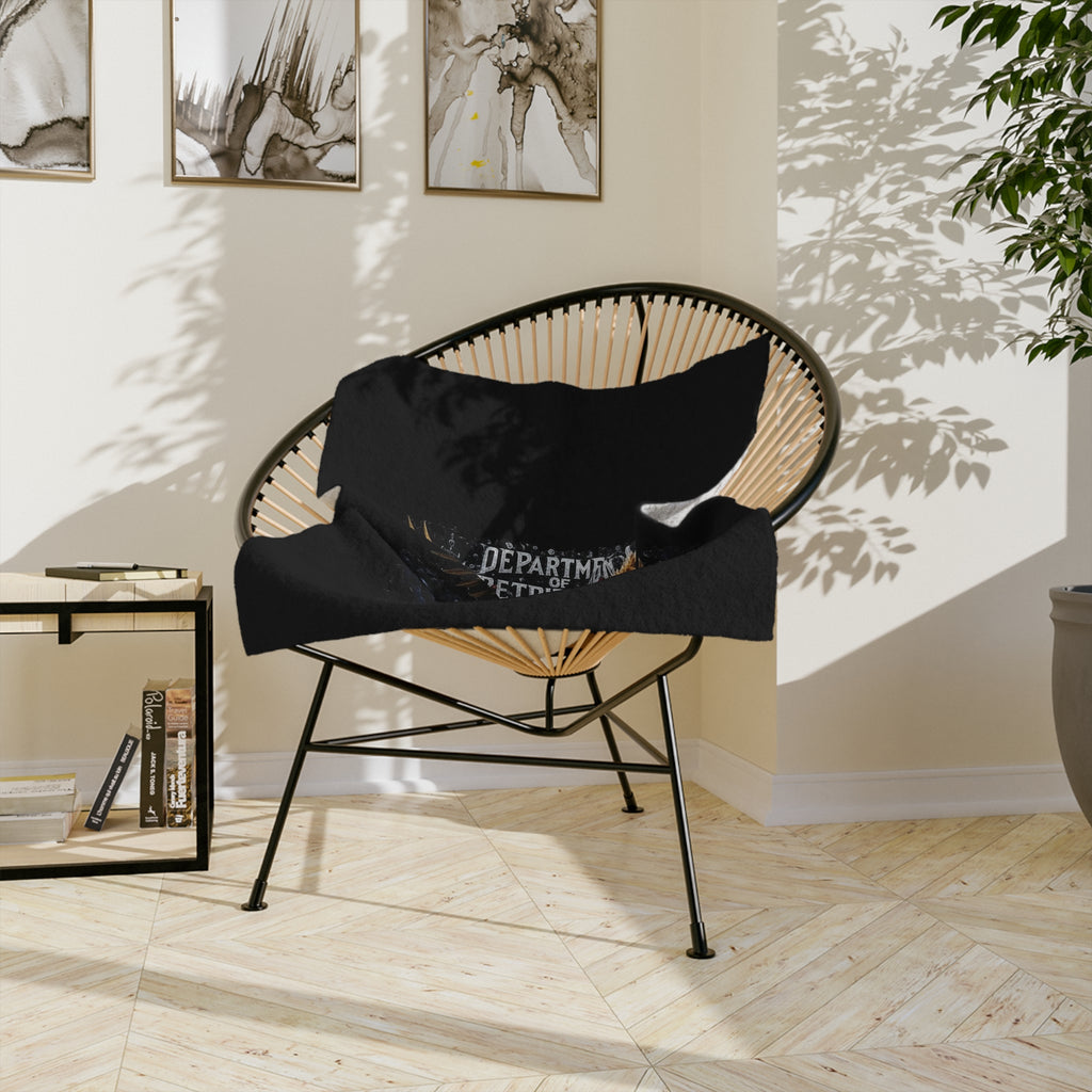 Velveteen Microfiber Blanket — "Department of Retribution" Patriotic Eagle Throw