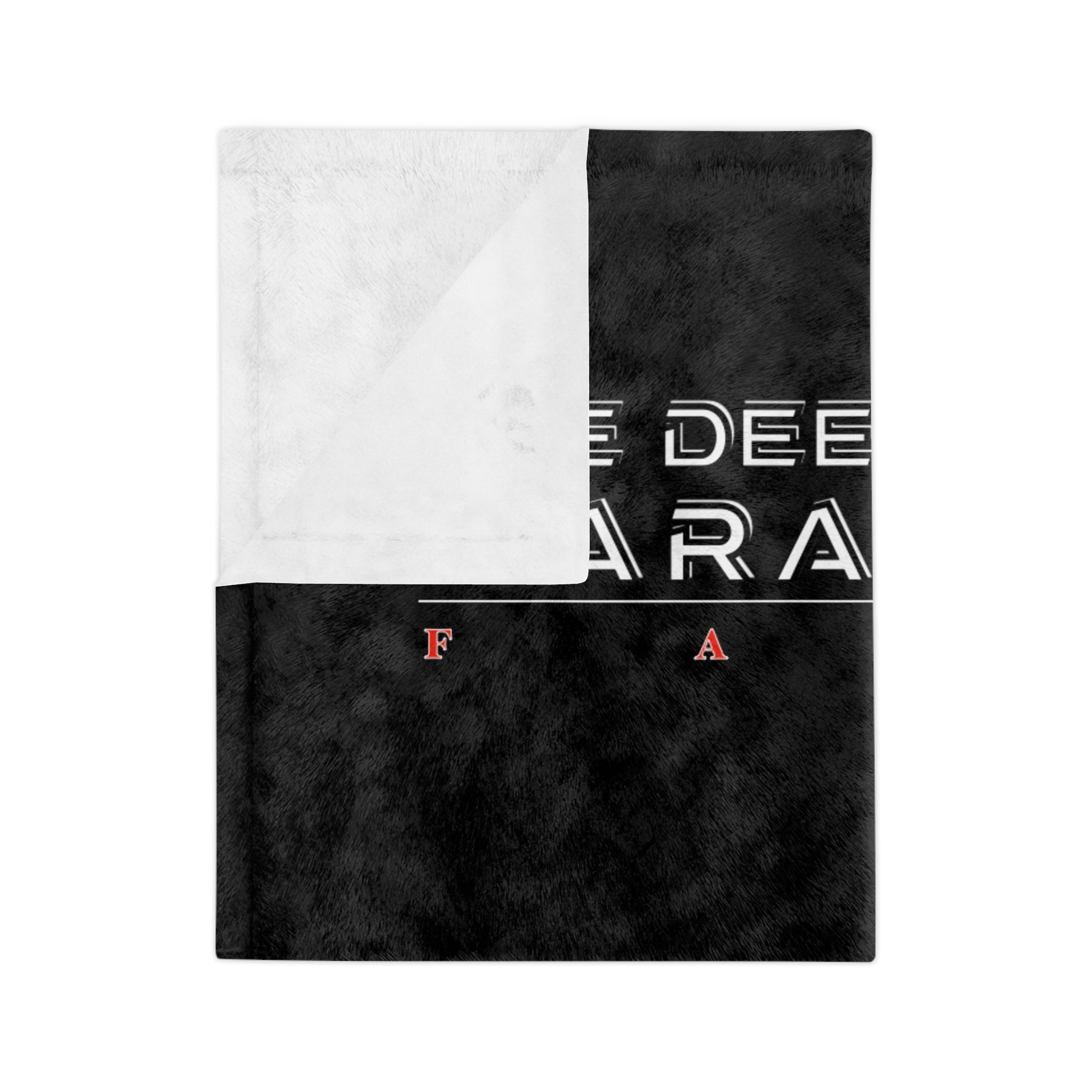 The Deep State Marauder Velveteen Microfiber Blanket — Black Logo Throw for Fans
