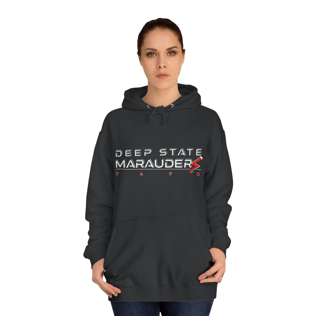 Deep State Marauders Hoodie — Retro Gaming Logo Pullover
