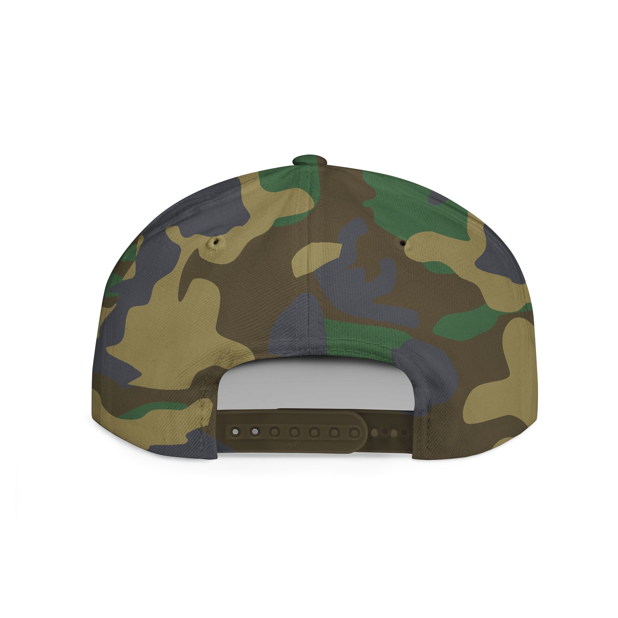 Snapback Hat with Eagle Patch — Flat Bill Military Style Cap