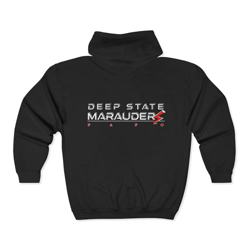 Deep State Marauder Zip Hoodie - Bold Graphic Full-Zip Hooded Sweatshirt